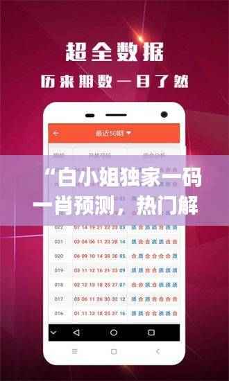 “白小姐独家一码一肖预测,热门解析更新版_ETI469.49”