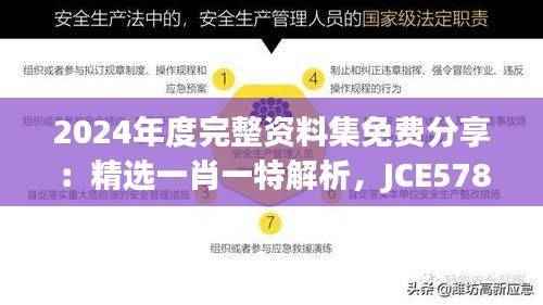 2024年度完整资料集免费分享:精选一肖一特解析,JCE578.14活跃版精华版