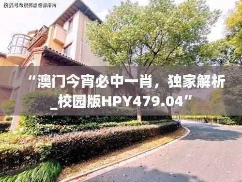 “澳门今宵必中一肖,独家解析_校园版HPY479.04”