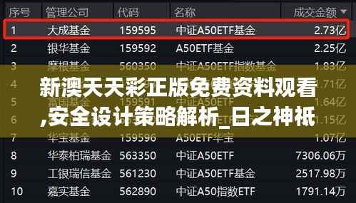 新澳天天彩正版免费资料观看,安全设计策略解析_日之神祗QUR888.28