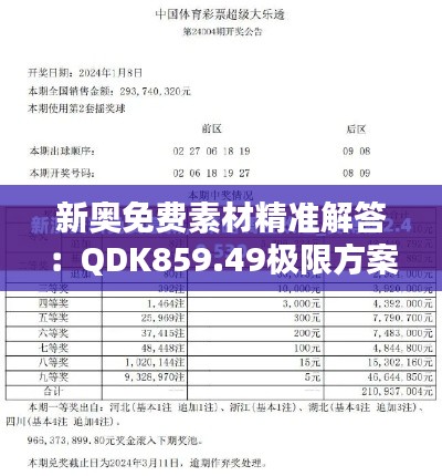 新奥免费素材精准解答:QDK859.49极限方案更新