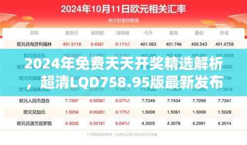 2024年免费天天开奖精选解析,超清LQD758.95版最新发布