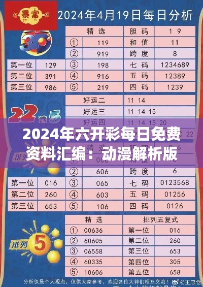 2024年六开彩每日免费资料汇编:动漫解析版HDG56.12最新解读