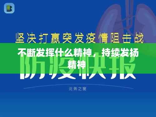 不断发挥什么精神,持续发扬精神